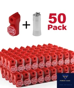 Anti Sweep Theft Stop Lock 6mm Red Retail Shop Security Display  Lock 50 +1key - Picture 1 of 1