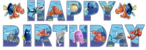 1x Finding Nemo Dory Banner Bunting Flag. Party Lolly Bag Cake Cupcake Birthday - Picture 1 of 1
