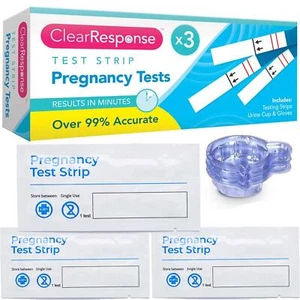 Clear Response Pregnancy Test Strips Kit Ultra Sensitive Home Urine Testing Kits - Picture 1 of 6