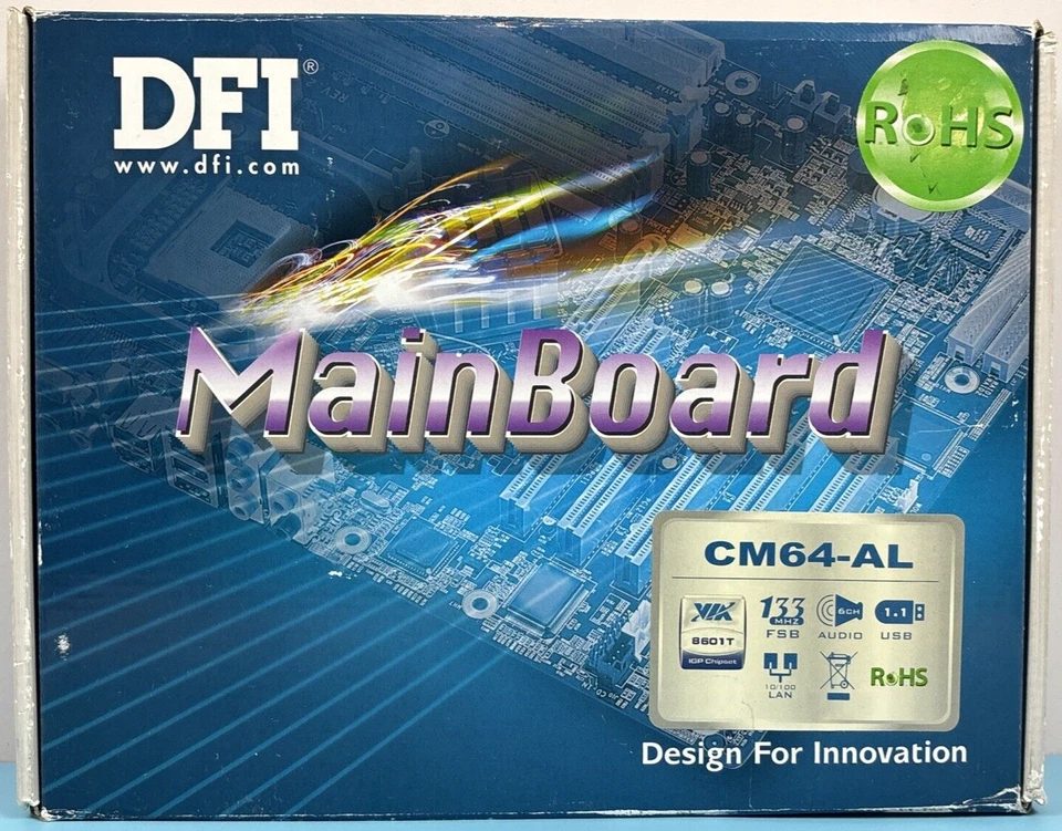 New Sealed! DFI CM64-AL/G Socket 370 Motherboard/Mainboard US Seller Rare Beauty - Image 1 of 4