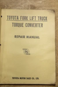 1974 TCM Forklift Truck Torque Converter Repair Manual 02FG-20-25 Original - Picture 1 of 10