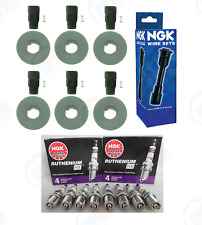 NGK Tune Up Kit "Ruthenium" Plugs & Coil Boots for Lincoln Ford Mazda 3.5L 3.7L