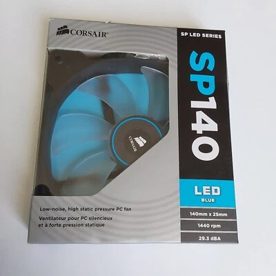 Ventilador PC Corsair SP140 LED Azul Alta Presión Estática 140mm (CO-9050026-WW) LEER Foto 1 de 4