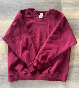 Vintage Nike Sweatshirt Herren XL Burgund bestickt Swoosh Logo Rundhals - Bild 1 von 4