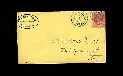 Chicago Milwaukee St. Paul Railway Car Service Dept. circa 1878 Cover 5s - Image 1 of 3