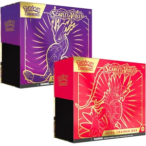 2 x Scarlet & Violet Sealed Elite Trainer Box ETB Pokemon TCG MIRAIDON KORAIDON - Picture 1 of 9