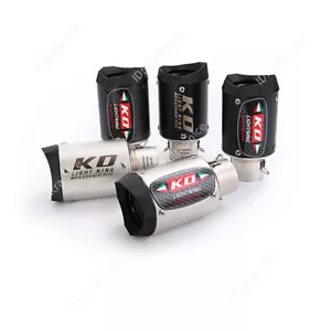 Universal 38-61mm Exhaust Tail Pipe Motorcycle Shorty Muffler Silencers 180mm - Bild 1 von 7