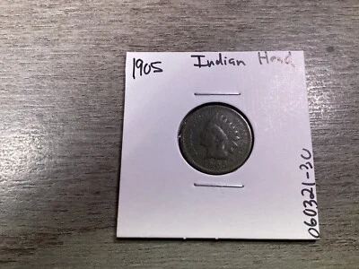 1905 Indian Head Penny US Small Cent Coin 060321 30a - Image 1 of 4