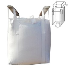 Jumbulk Duffle Top Spout Bottom Fibc Bulk Bag, 1 One Ton Bag, 35"L x 35"W. New