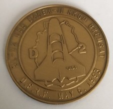 D-2 Spacelab Flight Space Shuttle Columbia Coin Medal Nasa
