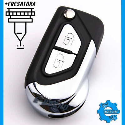 B1 PARTS NUOVO CHIAVE GUSCIO RIPARAZIONE 2 PULSANTI ADATTO A CITROEN C3 DS3 + FRESATURA