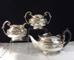 Victorian Neoclassical silver plate tea service, C. 1880 - Bild 1 von 12