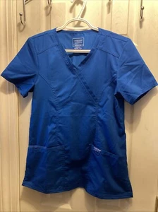 Cherokee Workwear Revolution Scrub Top WW610 Uniform Royal Blue, Size XS, NWOT - Picture 1 of 12