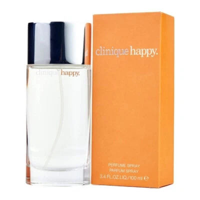 CLINIQUE HAPPY-WOMEN-PARFUM СПРЕЙ-3,4 УНЦИЙ-100 МЛ-ПОДЛИННЫЙ-СДЕЛАНО В США - Изображение 1 из 2