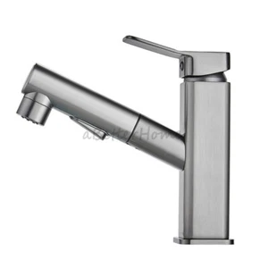 Rubinetti doccia lavabo estraibile grigio rubinetto maniglia singola lavandino - Foto 1 di 13