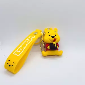Winnie The Pooh Charm key Chain , Bag Charm, Key Ring E2-634 - Picture 1 of 3