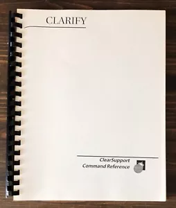 Clarify - ClearSupport Command Reference (1994) - Picture 1 of 9