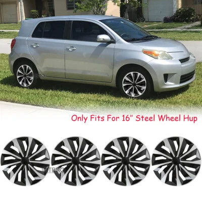 For Scion XD 16" Set of 4 Wheel Covers Snap On Hub Caps Fit R16 Tire & Steel Rim - Image 1 of 4