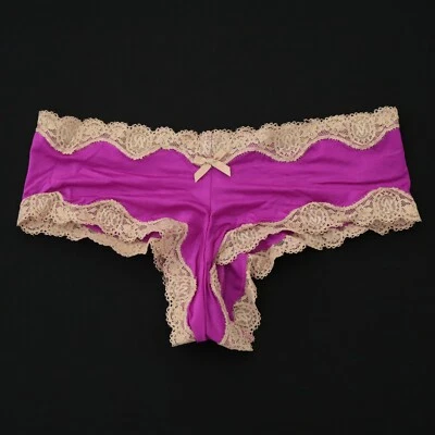 NUEVO Victoria's Secret De Colección Años 2010 MUY SEXY Suave Satinado Encaje Cheeky Panty PEQUEÑO Foto 1 de 4