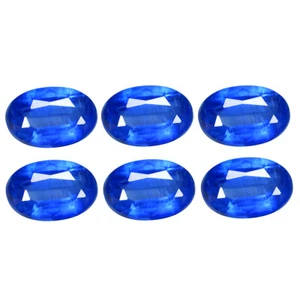 3.77 Ct VVS [6 Pcs Lot] Beautiful Oval 5.9 x 4.7 MM Royal Blue Natural Kyanite - Foto 1 di 5