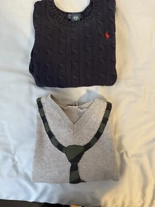 Boys Sweater with Tie Appliqué Size 6 Gray - Picture 1 of 1
