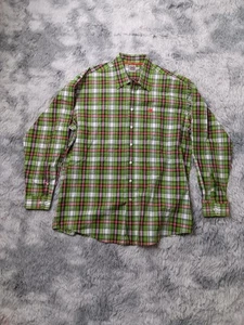 Cinch Button Down Mens XL Green And Red Excellent EUC Mint - Picture 1 of 10