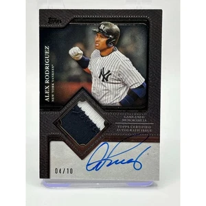 2025 Topps Series 2 Alex Rodriguez Black Flagship GU Relic Auto 4/10 SSP Yankees - Picture 1 of 3