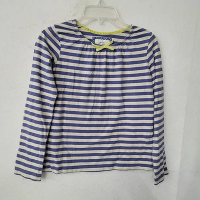 Мини Boden девочек в полоску длинным рукавом Топ с бантом размер 9-10Y морской прибрежный - Изображение 1 из 4