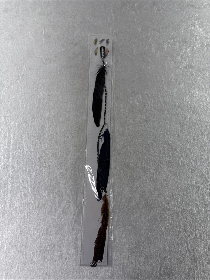 Extensión de cabello de pluma de moda colorida resaltados instantáneos, diseño de clip a presión Foto 1 de 4