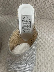 EMMA HOPE Schuhe - England Designer 7- 7-1/2 Keilabsatz silber NEU ' 2025 - Bild 1 von 7