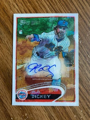 R.A. Dickey Auto 31/35 2025 Topps Shoebox Treasures Andy Friedman Logo Laminado Foto 1 de 2
