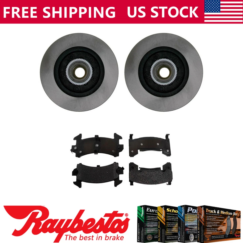 Kit de rotor de freno delantero y buje y pastillas de freno de cerámica para Chevrolet S10 2003 Foto 1 de 4