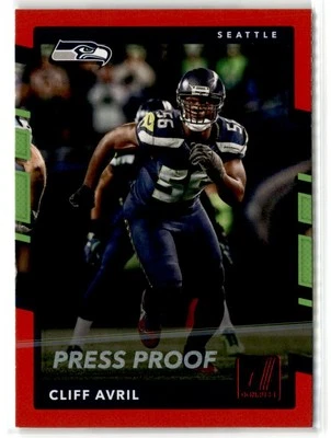 Cliff Avril Seattle Seahawks 2017 Donruss Press Proof Red #264 - Image 1 of 2