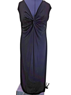 Tiana B Black Sleeveless V neck  Women's Dress with Ruching 1X NWT - Image 1 of 4