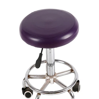 Capa protetora elástica redonda de couro ecológico para cadeira almofada de assento - Imagem 1 de 4