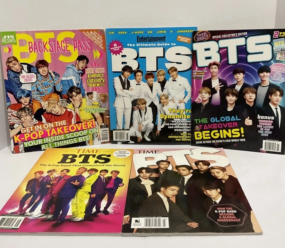 BTS Entertainment Weekly Time Teen Party J14 Lot Of 5 Magazines 2018 To 2022 - Image 1 of 4
