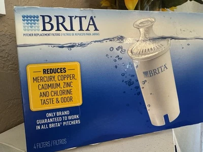 Brita Pitcher Replacement Water Filter Cartridges New Sealed 4 Pack Box - Image 1 of 4