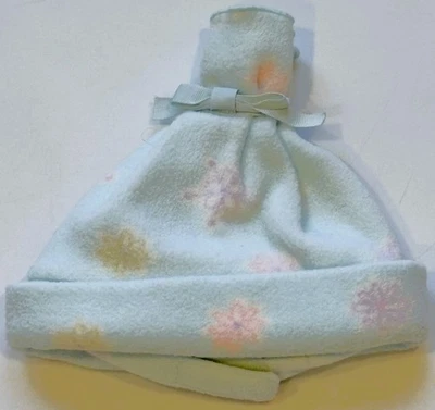 New Vintage 2002 Gymboree Blue Fleece Snow Angels Snowflakes Hat Sz 0-3-6 mo NWT - Image 1 of 2