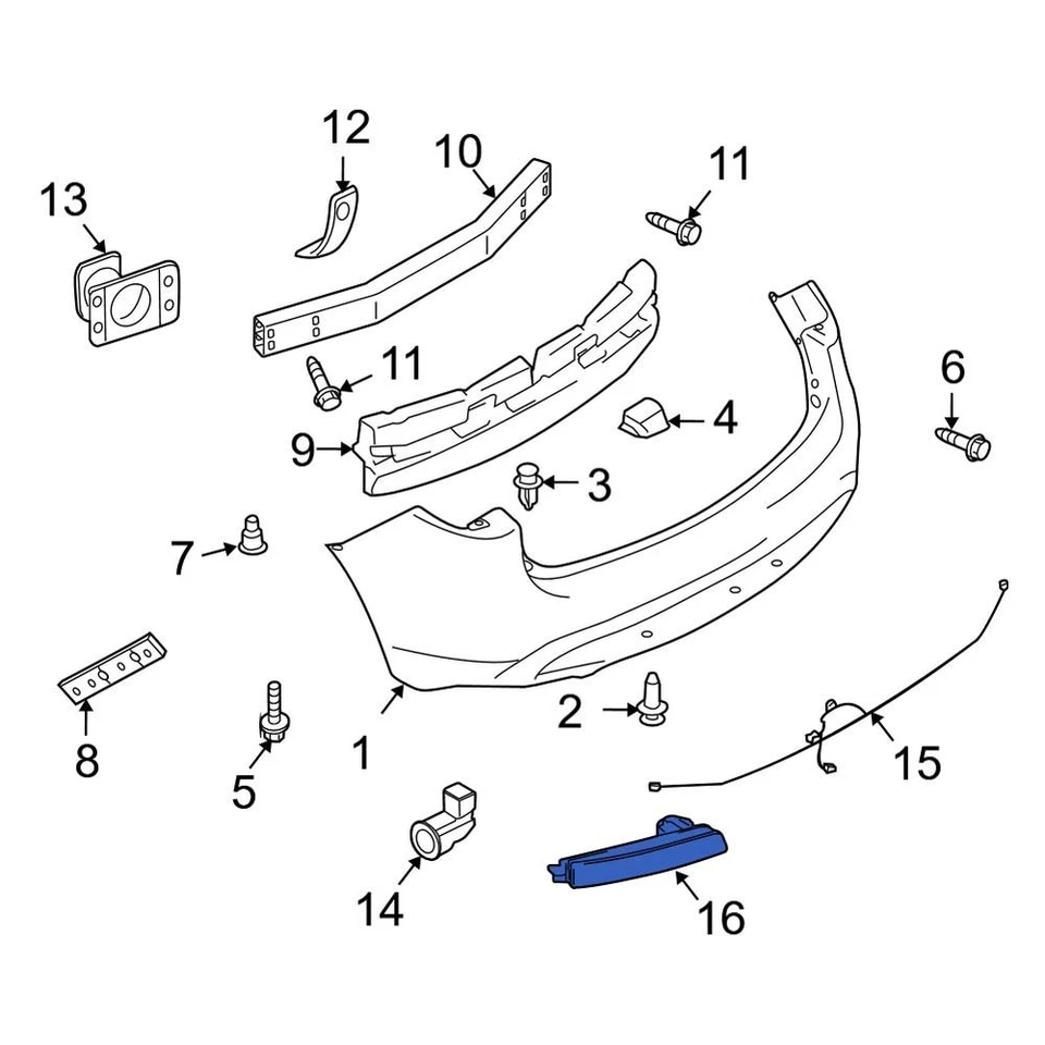 For Infiniti FX35 2009-2012 Infiniti 265605C000 Rear Left Reflector Panel Foto 1 de 1
