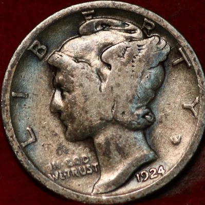 1924-S San Francisco Mint Silver Mercury Dime - Image 1 of 2