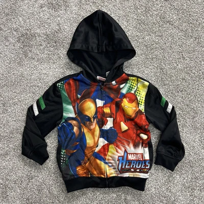 Chaqueta sudadera con cremallera manga larga Marvel Superhero para niños jóvenes 4T Foto 1 de 4