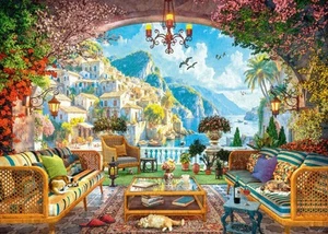 Ravensburger Mediterranean Terrace View Jigsaw Puzzle (1000 Pieces) - Picture 1 of 2