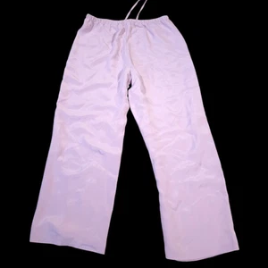 Due Per Due Silk Pants In Lilac Button Zipper Drawstring Closure Women Size 14P - Picture 1 of 7