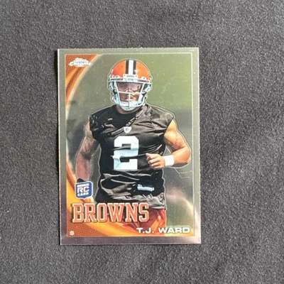 2010 Topps Chrome T.J. Ward Rookie Cleveland Browns  - Image 1 of 2