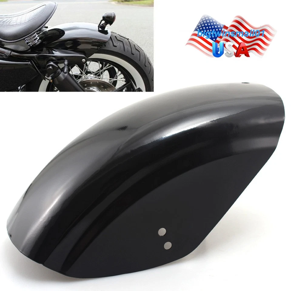 Guardabarros trasero negro brillante para Harley Sportster XL 883 1200 48 72 Bobber Foto 1 de 4