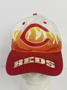 Vintage Cincinnati Reds On Fire Genuine Merchandise Snapback Hat Size OSFM - Picture 1 of 8