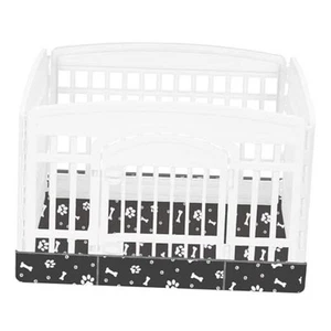 Dog Playpen Bottom for 36" Inch Pet Playpen with 4 Panels, Dog Crate Black - Picture 1 of 6