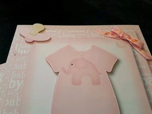 New Handmade New Baby Girl Themed Greetings Card size 8" X 8"  - Picture 1 of 5
