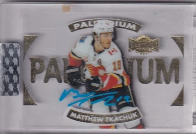 2019-20 Upper Deck Clear Cut Metal Universe Palladium Auto #TMT Matthew Tkachuk - Image 1 of 2