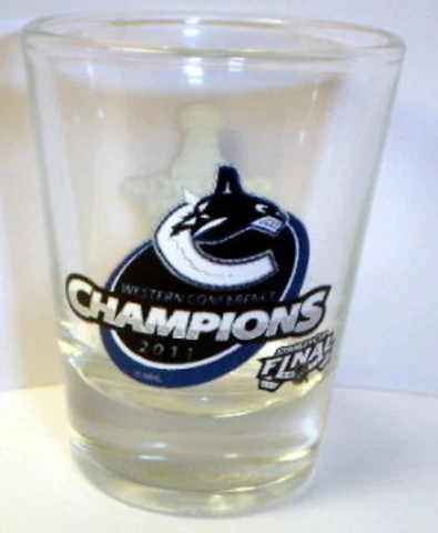 VANCOUVER CANUCKS 2011 STANLEY CUP FINALS SHOT GLASS #1 WEST CONFERENCE CHAMPS Cover